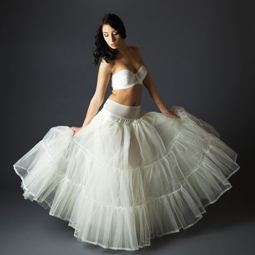 Tulle Petticoats Today, tulle petticoats serve the same function and give you a flattering waistline and add dimension and depth to your long skirts and dresses, fanning elegantly out from the hip to the floor. These petticoats feature soft and comfortable elastic waistbands, making them easy to pull on.
