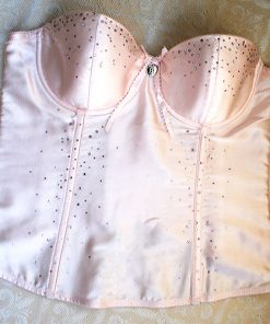 Silk Wedding Basque Pink ZL7C Bjem Bride
