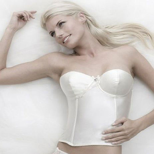 Satin Bridal Bra Multi-way Wedding White Ivory Sexy Silky A/F 30/38  Strapless