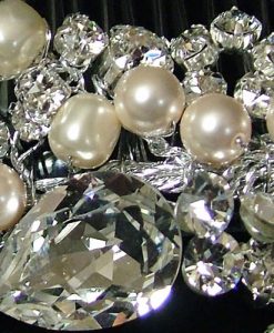 Swarovski Crystal and Pearl Wedding Hair Comb