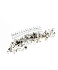 ellie K liviv crystal and pearl bridal comb