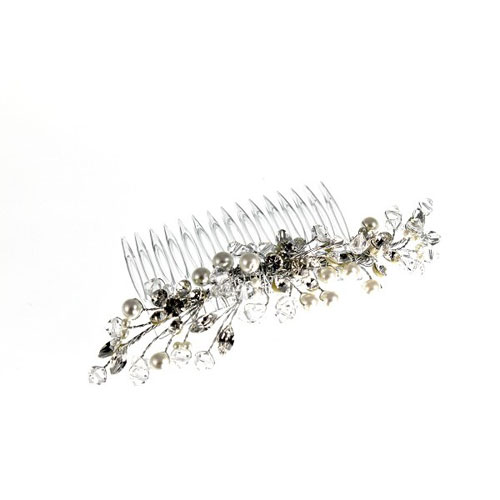 ellie K liviv crystal and pearl bridal comb