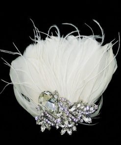 lily bella tiffany feather wedding clip