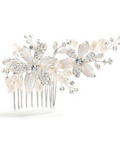 luisa flower bridal comb