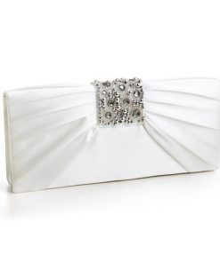 Jewelled Satin Wedding Bag - Lexi