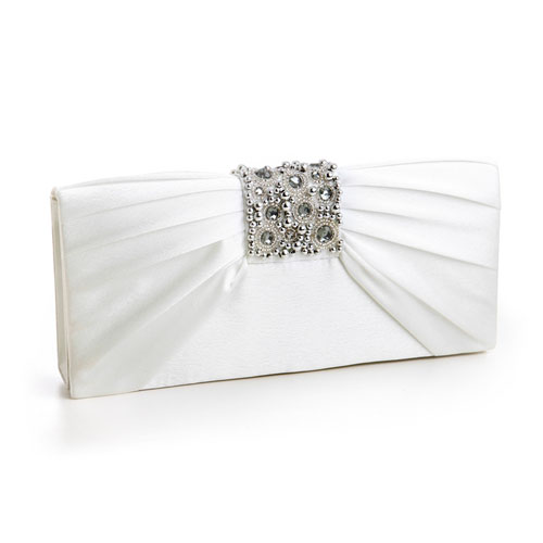 Jewelled Satin Wedding Bag - Lexi