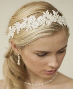 lace wedding hair ribbon malia