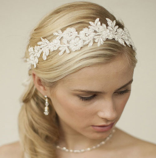 Lace Wedding Hair Ribbon - Malia - Zaphira Bridal