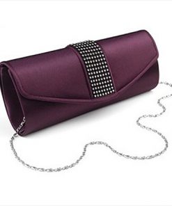 Purple Satin Evening Bag