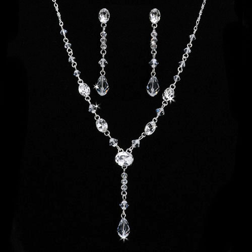 Crystal Drop Bridal Jewellery Set