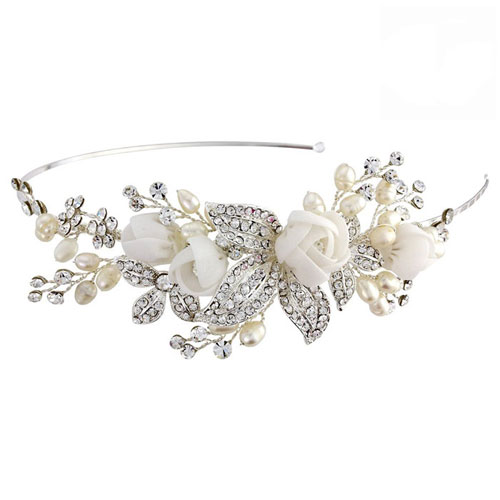 floral bridal side tiara clarissa