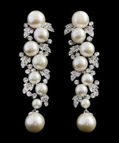 Pearl Starlet Wedding Earrings