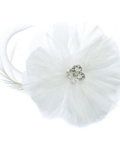 feather wedding hair accessory