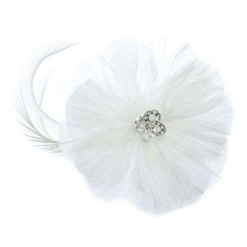 feather wedding hair accessory