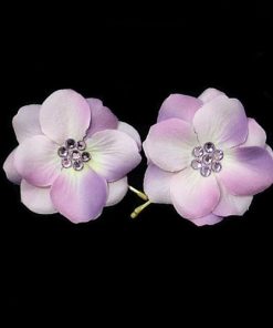 set of two lilac wedding hair pins