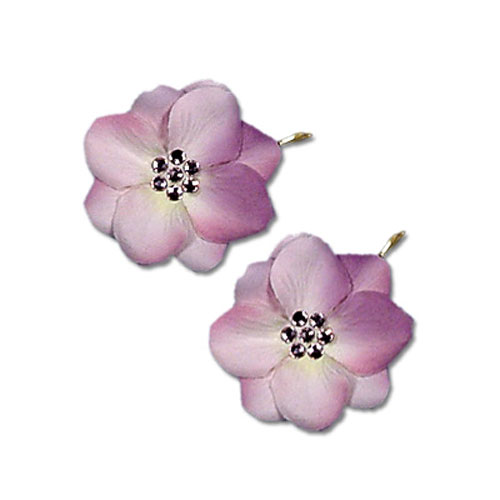 set of two lilac wedding hair pins