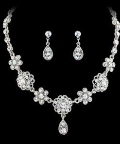Vintage Flower Wedding Jewellery Set