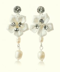 Petal Floral Wedding Earrings by Starlet Jewellery