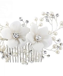 vivienne floral bridal comb