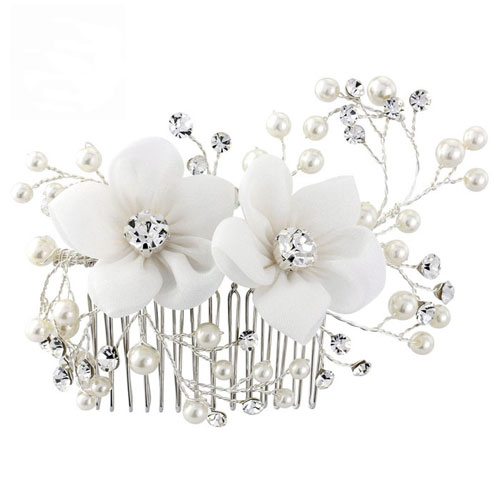 vivienne floral bridal comb