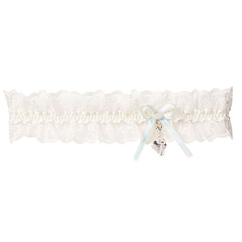 Lace Wedding Garter with Heart KB36