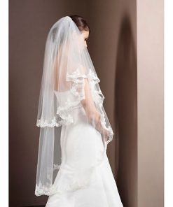 lace edged wedding veil