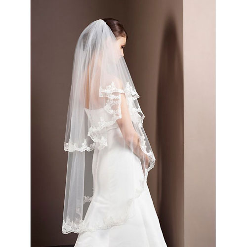 lace edged wedding veil