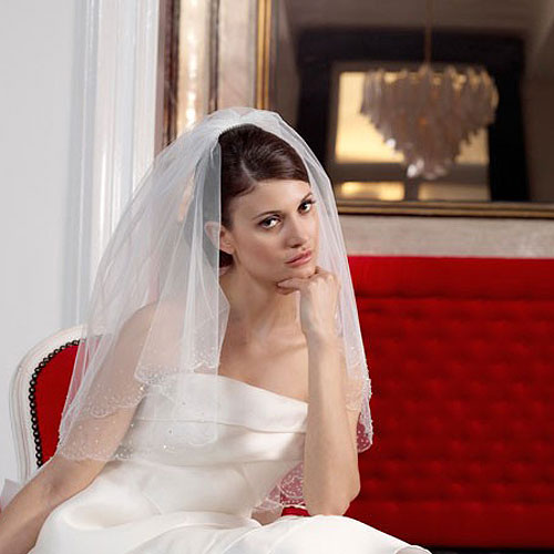 Beaded Wedding Veil S85