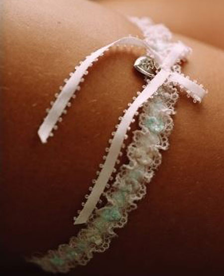 Embroidered Wedding Garter ZL6