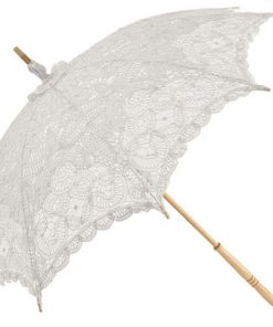 emma lace wedding parasol white