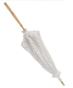 emma lace weding parasol white