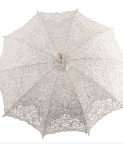 emma lace wedding parasol white