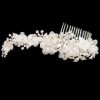 Organza Flower Bridal Comb-Marianne