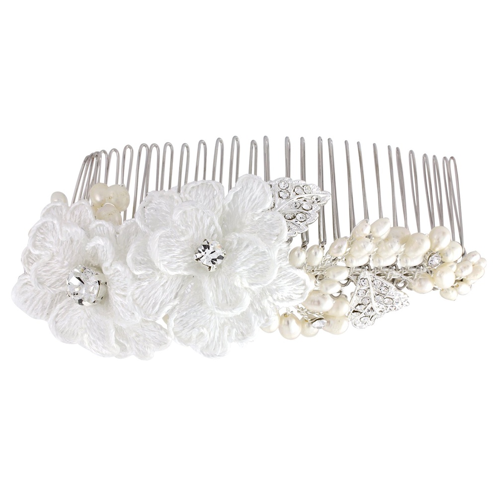 Floral Bridal Hair Comb Anais