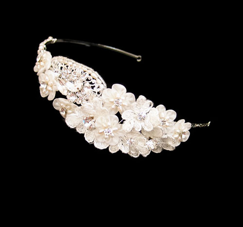 Lace Flower Wedding Headband Florentina