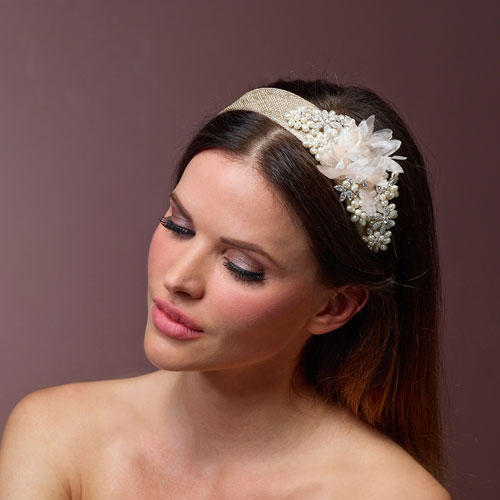 Gold Floral Wedding Headpiece