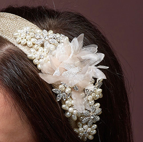 Gold Floral Wedding Headpiece