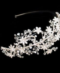 Crystal Flower Bridal Side Tiara