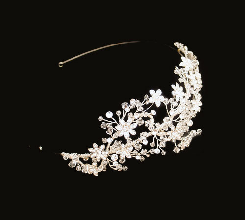 Crystal Flower Bridal Side Tiara