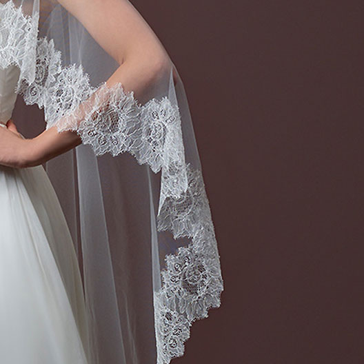 Long Tulle Wedding Cape