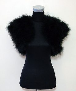 black feather bolero jacket