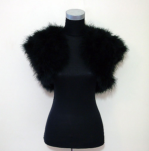 black feather bolero jacket