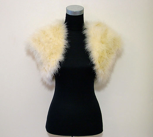 Champagne Feather Wedding Bolero