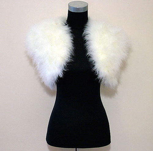 Ivory Feather Wedding Shrug