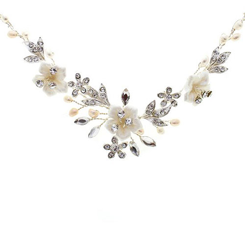 Petal Floral Wedding Necklace