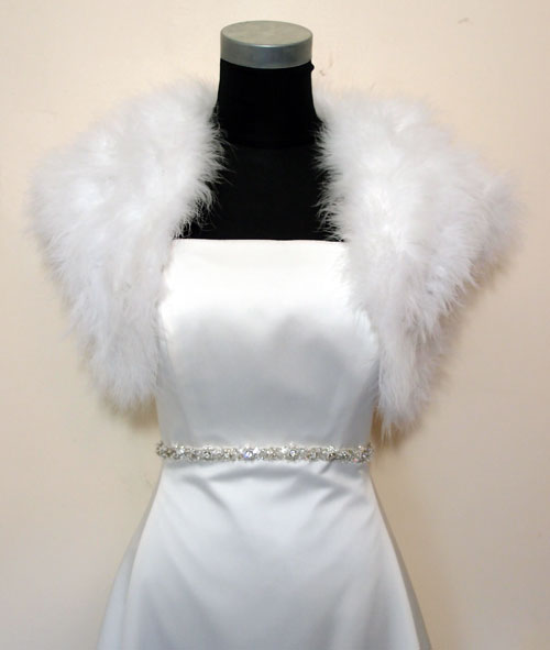 White Feather Bridal Bolero