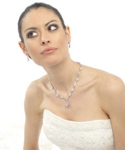 Crystal Flower Wedding Jewellery Set
