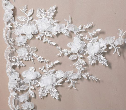 Floral Lace Wedding Veil S117