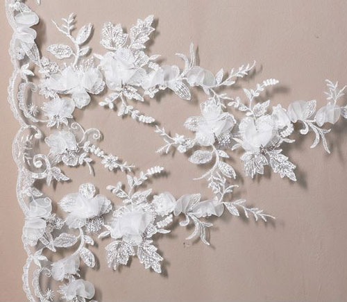 Floral Lace Wedding Veil S117