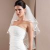Satin Edge Wedding Veil poirier